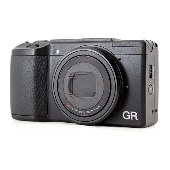 Ricoh GR II Gebruiksaanwijzing