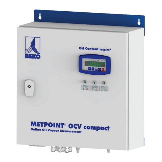 Beko METPOINT OCV compact Installatiehandleiding En Gebruiksaanwijzing