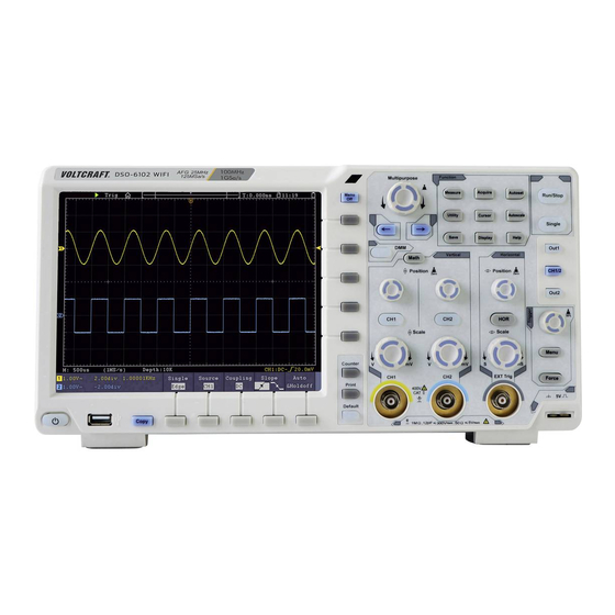 VOLTCRAFT DSO-6102 Korte Handleiding