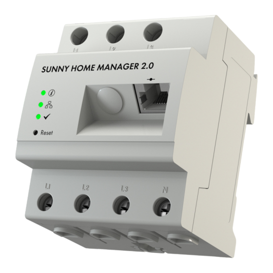 SMA SUNNY HOME MANAGER 2.0 Bedieningshandleiding