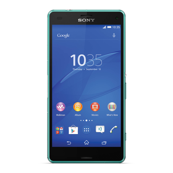 Sony Xperia Z3 Compact D5803 Gebruikershandleiding