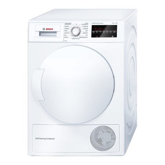 Bosch WTW83460NL Gebruiksaanwijzing