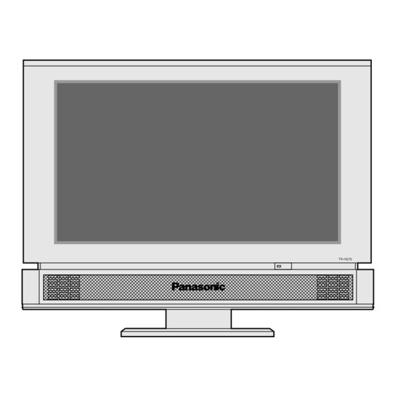 Panasonic TX-15LT2F Gebruiksaanwijzing