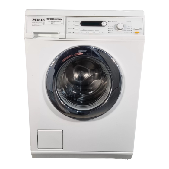 Miele W 3821 Gebruiksaanwijzing