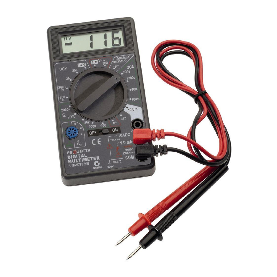 Projecta DT830B - Handleiding digitale multimeter