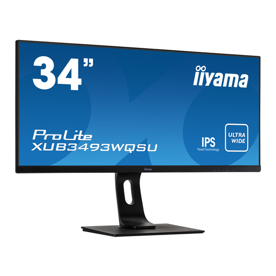 Iiyama ProLite XUB3493WQSU Gebruikershandleiding