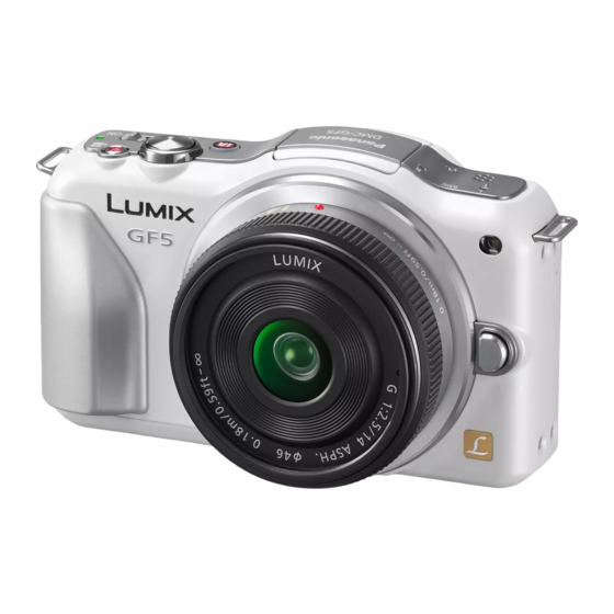 Panasonic LUMIX DMC-GF5 Gebruiksaanwijzing