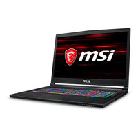 MSI GS73 8RF-020NL Gebruikershandleiding