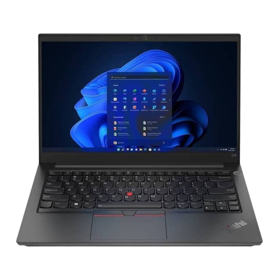 Lenovo ThinkPad E14 Gen 3 Gebruikershandleiding