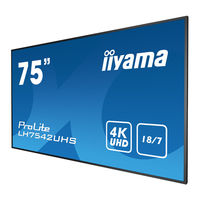 Iiyama ProLite LH8642UHS Gebruikershandleiding