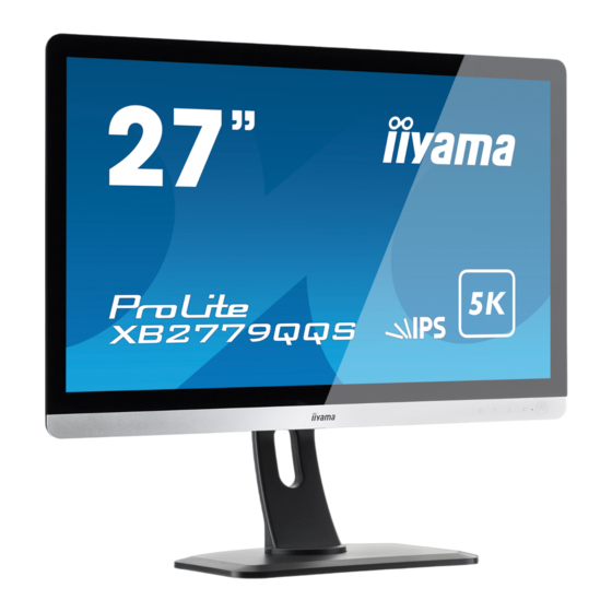 Iiyama ProLite XB2779QQS Gebruikershandleiding