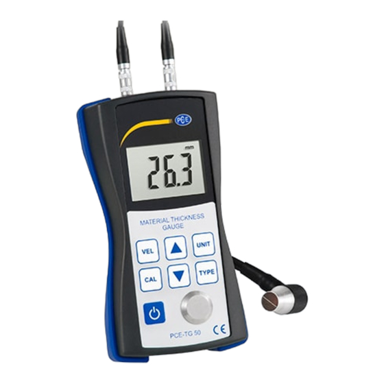 PCE Instruments PCE-TG 50 Gebruiksaanwijzing