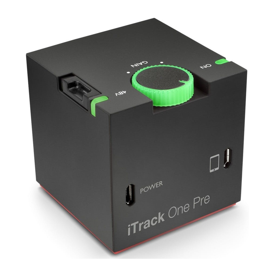 Focusrite iTrack One Pre - Compacte Microfoonvoorversterker en Instrumentingang voor iPhone en iPad Handleiding