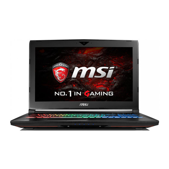 MSI GT62VR Gebruikershandleiding