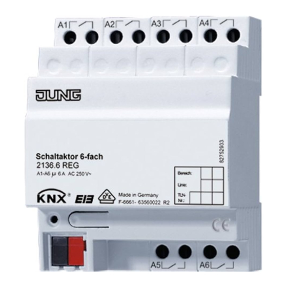 Jung KNX 2136 REG HZ Bedieningshandleiding