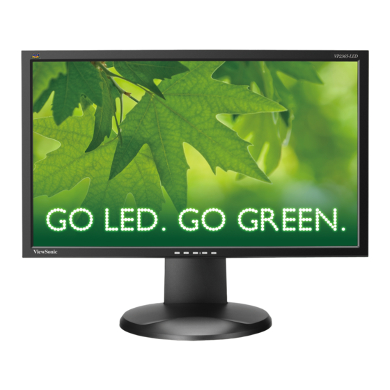 ViewSonic VP2365-LED Gebruikshandleiding