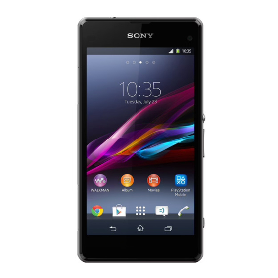 Sony Xperia Z1 Compact Gebruikershandleiding