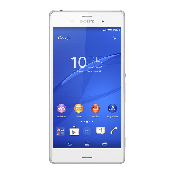 Sony Xperia Z3 Gebruikershandleiding