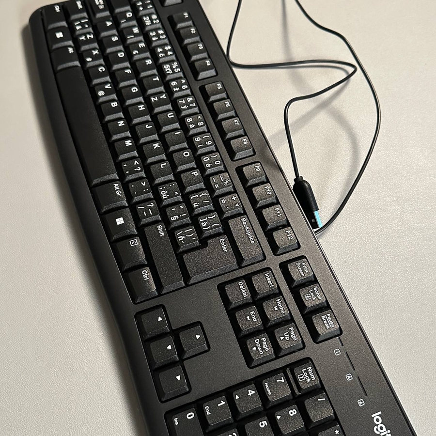 Overzicht van het Logitech K120-toetsenbord