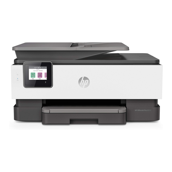 HP OfficeJet Pro 8020 Series Bedieningshandleiding