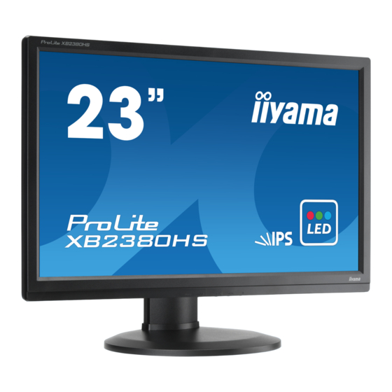 Iiyama ProLite XB2380HS Gebruikershandleiding