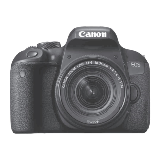 Canon EOS 800D Instructiehandleiding