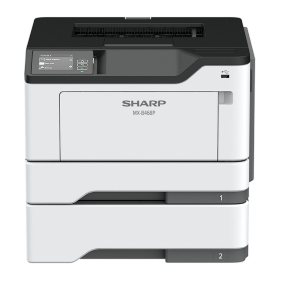 Sharp MX-B468P Gebruikershandleiding