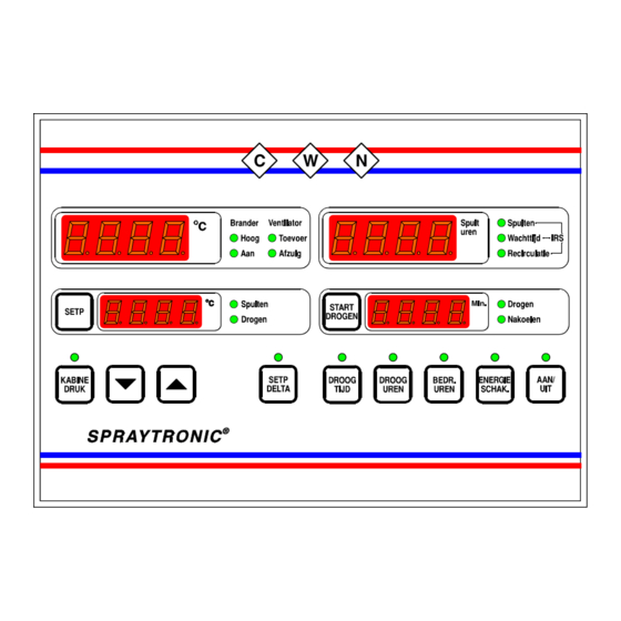VDH Products SPRAYTRONIC M/S 24Vac CWN Gebruiksaanwijzing