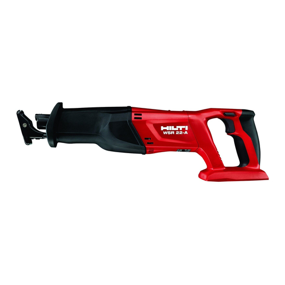 Hilti WSR 22-A Gebruiksaanwijzing