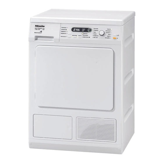 Miele T 8877 WP Gebruiksaanwijzing