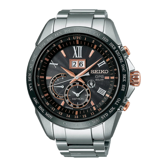 Seiko BENELUX ASTRON 8X42 GPS Solar Big Date Gebruiksaanwijzing