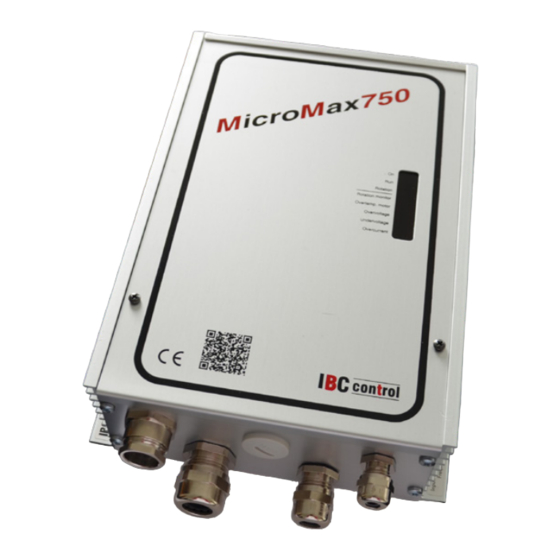 IBC control MicroMax750 Gebruiksaanwijzing