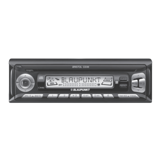 Blaupunkt Bristol CD36 Gebruiksaanwijzing