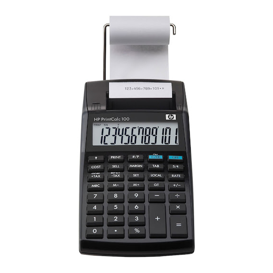 HP PrintCalc 100 Gebruikershandleiding