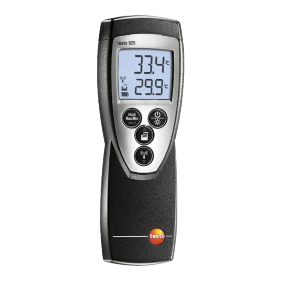 TESTO 925 Handleiding