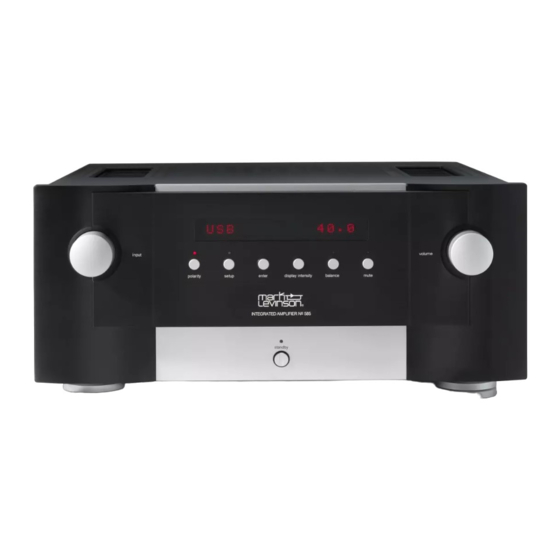 Harman Mark Levinson 585 Snelstartgids