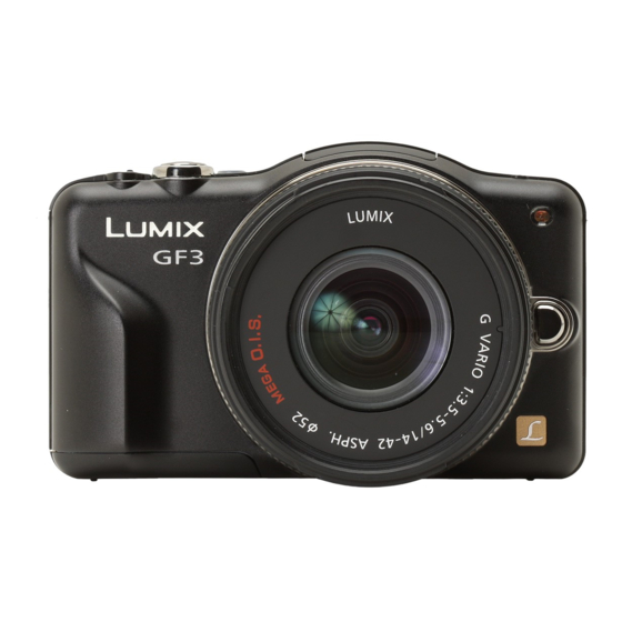 Panasonic LUMIX DMC-GF3 Gebruiksaanwijzing