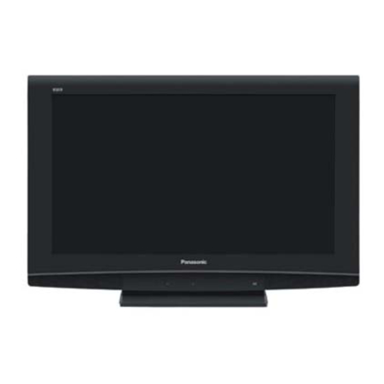 Panasonic VIERA TX-26LED8F Gebruiksaanwijzing