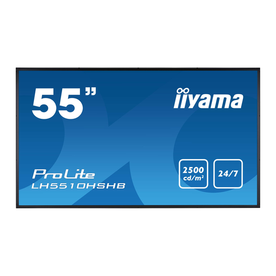 Iiyama ProLite LH5510HSHB Gebruikershandleiding