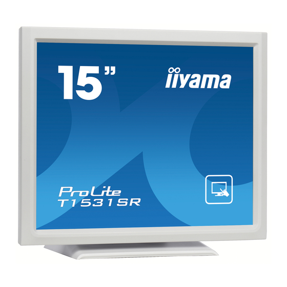 Iiyama ProLite T1531SR Gebruikershandleiding