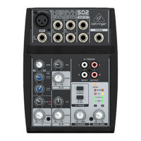 Behringer XENYX 802 Gebruiksaanwijzing