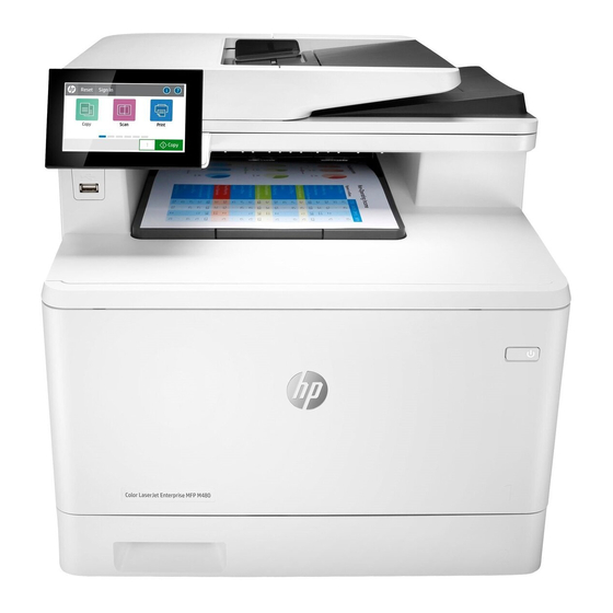 HP Color LaserJet Enterprise MFP M480f Gebruikershandleiding