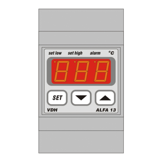 VDH ALFA 13 Gebruiksaanwijzing
