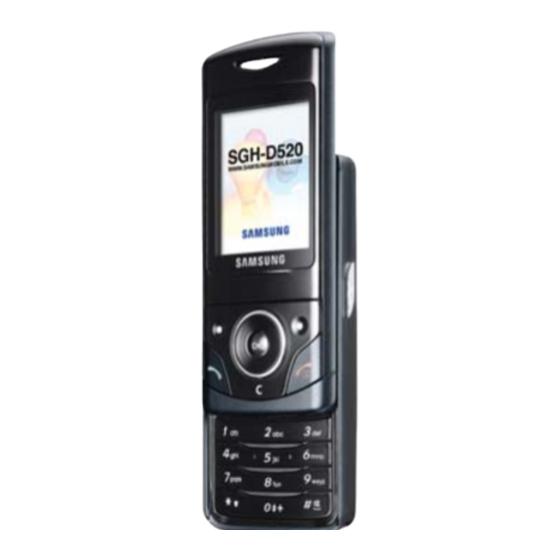 Samsung SGH-D520 Gebruiksaanwijzing