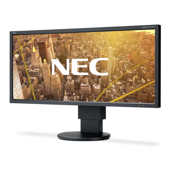 NEC MultiSync EA295WMi Gebruikershandleiding