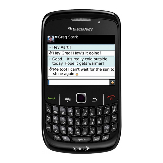 Blackberry Curve Series Gebruikershandleiding