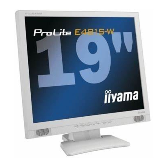 Iiyama ProLite E481S Gebruikershandleiding