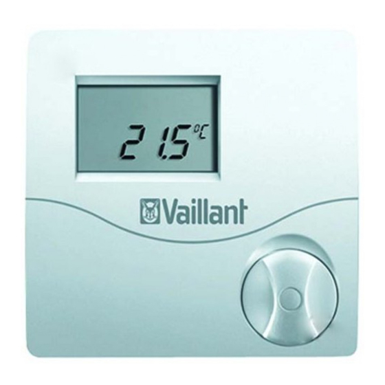 Vaillant VRT 50 Bedienings- En Installatiehandleiding