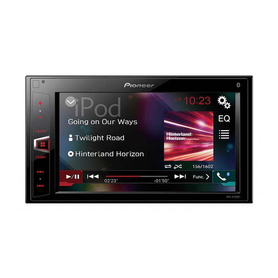 Pioneer MVH-AV290BT Bedieningshandleiding