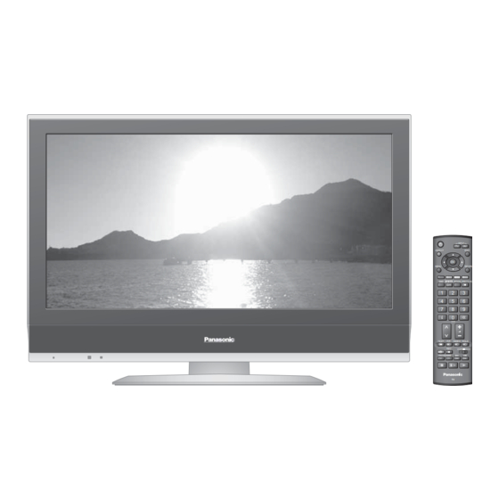 Panasonic Viera TX-26LX70F Gebruiksaanwijzing